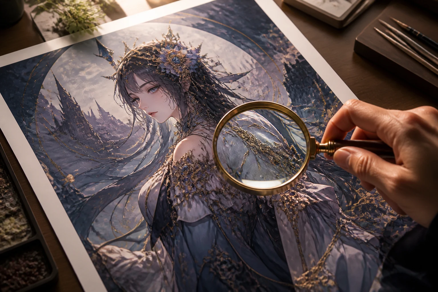 Close review of an anime-style image for character details composition and crop