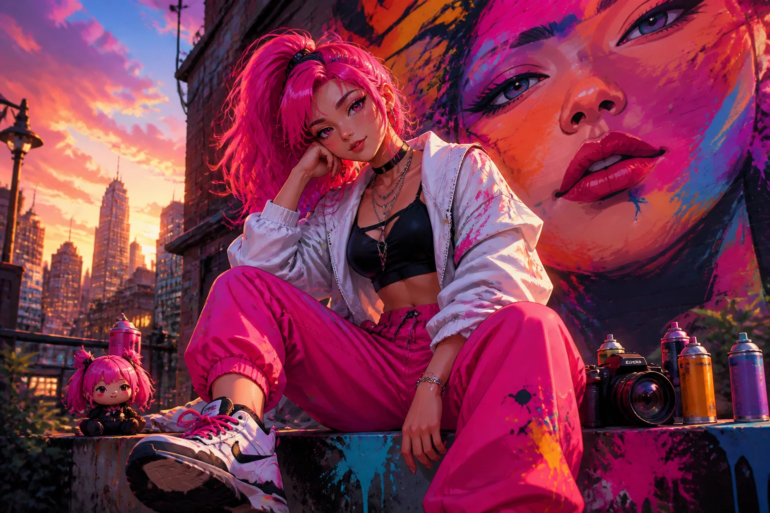 Anime creator avatar and social graphic concept